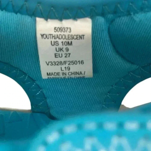 Lands End Teal Velcro closed toe sandals sneakers Size 10M Toddler - Picture 9 of 9